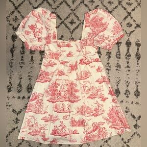 Laura Ashley x Urban Outfitters Uo Pink Penelope Cherub Babydoll Mini Dress